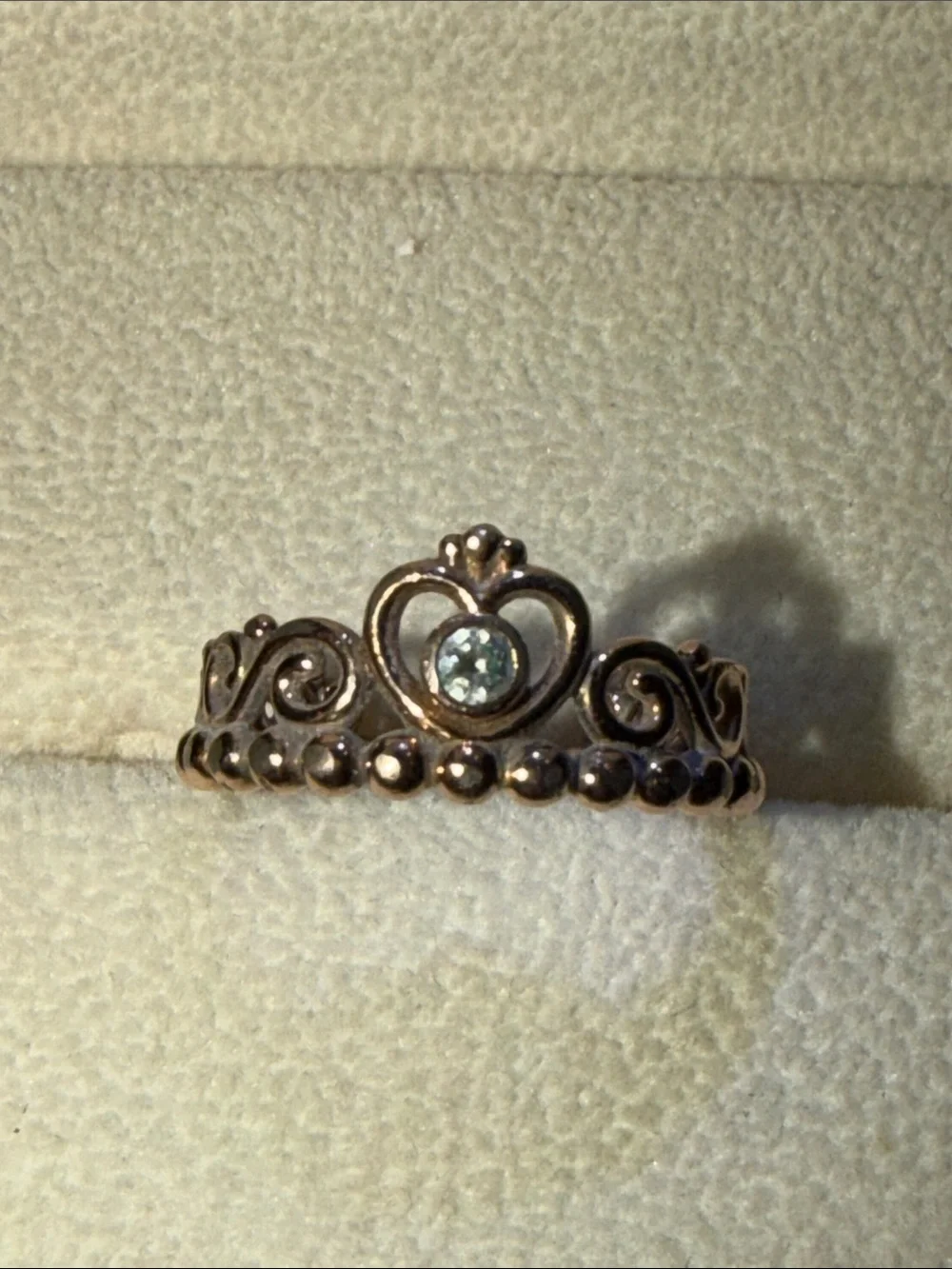 Pandora Princess Tiara Crown Ring in Rose Gold, Brand Size 5.25